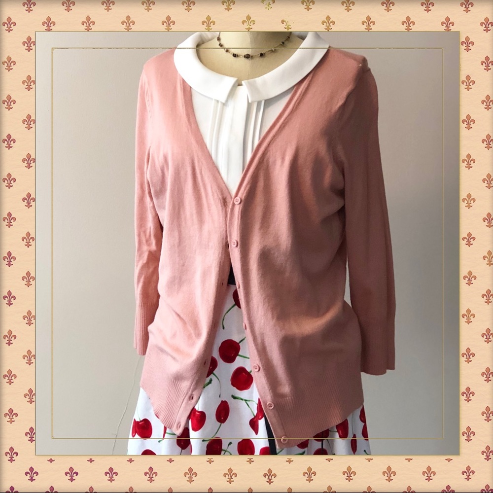 The ModCloth Charter School Cardigan in Rose 2X